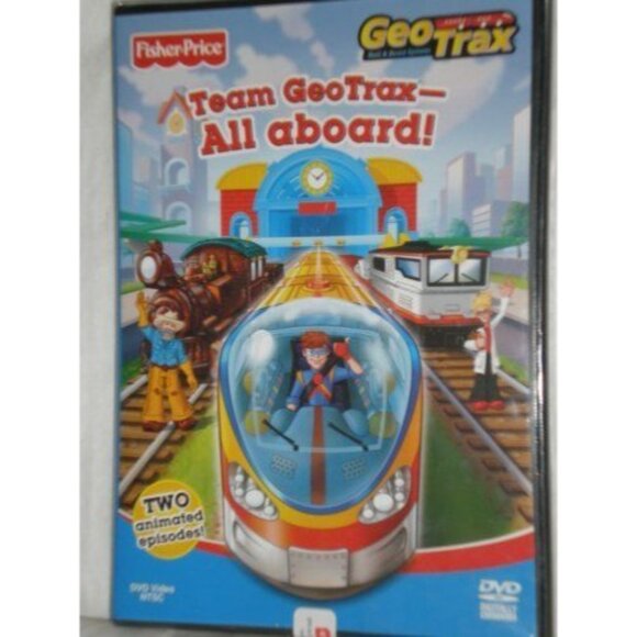 Fisher Price Team GeoTrax All Aboard DVD 2 Animated Episodes Aero Eric Children - Picture 1 of 5